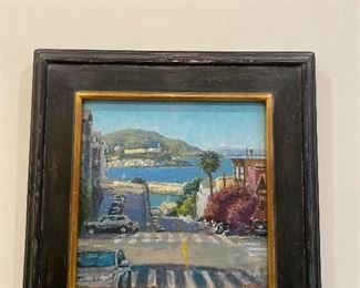 Original oil- Down to Alcatraz and the Bay