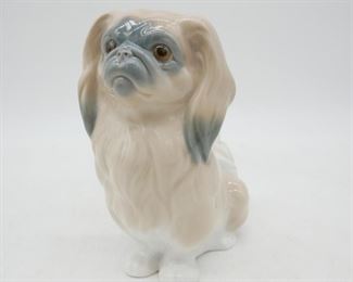 Lladro "Pekingese Sitting" #4641 Glossy Porcelain Figurine
