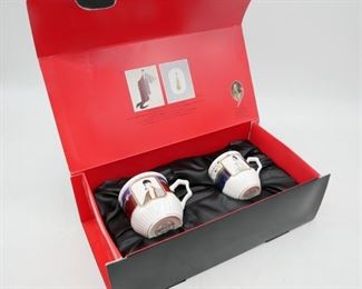 Shiseido Hanatsubaki Club Esprit d'Erte Bone China Teacup and Saucer Set
