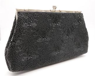Black Beaded Handbag
