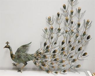Large Metal Peacock Wall Decor (Set of 2)
