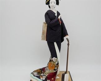 Geisha with Shamisen Figurine
