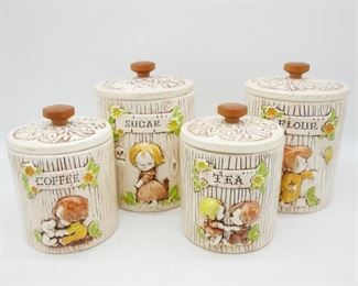 Ceramic Kitchen Containers (Set of 4)
