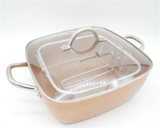 Copper Chef 11" Square Frying Pan/Steamer/Fryer
