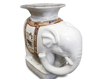 Large Ceramic Elephant Plant Stand
