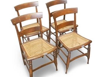 Vintage Cane Seat Chairs (Set of 4)
