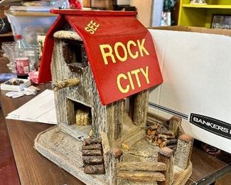 Vintage rock city bird house