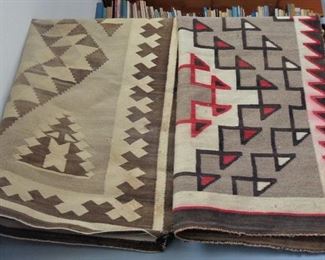 Part of a nice group of vintage Navajo rugs