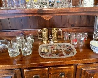 CANDLEWICK- BRASS FROM SPAIN- priced $5-$12 FUN BAR GLASSES $3 ea 