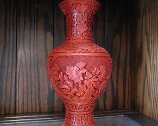 Red Vase with Amazing Detail!