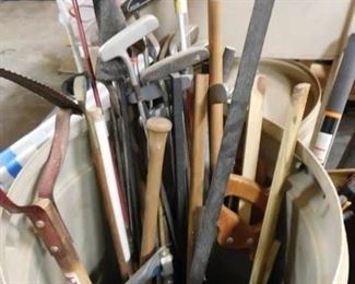 Several Yard Tools and Golf Clubs