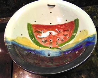 Large Pottery Berry Bowl/Colander