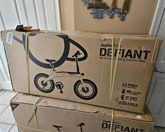Folding electric trail Bikes, new in the box