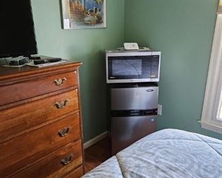 Microwave and mini fridge (sold separately)
