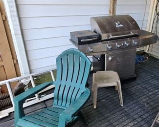 Outdoor furniture and another gas grill (items sold separately)