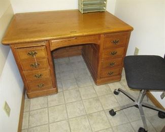 35" x 50" Oak Desk