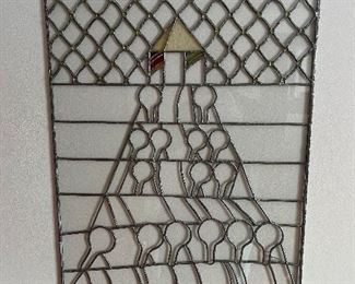 Minimalistic stained glass...easy to clean.