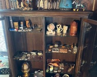 Variety of vintage collectibles.