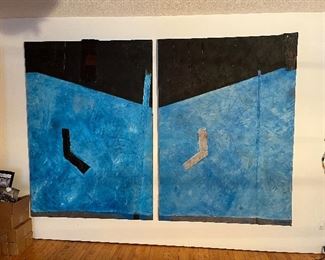 Night Gate #2, 120”x”85, (Collage on canvas), $5400