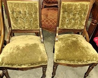 Antique Pair Parlor Chairs