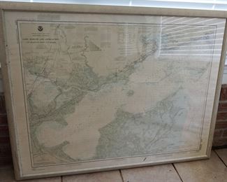 Lake Bourne & Approaches (Cat Island to Point Aux Herbes) Framed Map