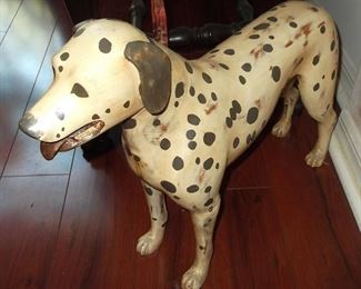 Vintage Carved Wood Dalmation from Spain