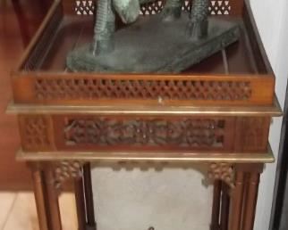 Antique Mahogany Chippendale Pierced Gallery Top Tea Table