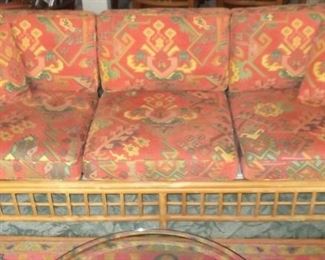 Mid Century Rattan Sofa