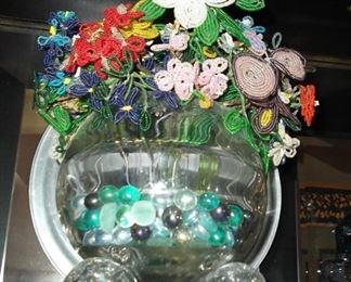French Glass Bead Flowers