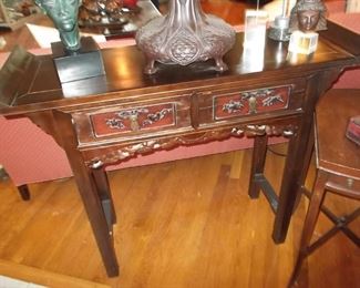 Vintage Asian Oriental Alter Console Foyer Table