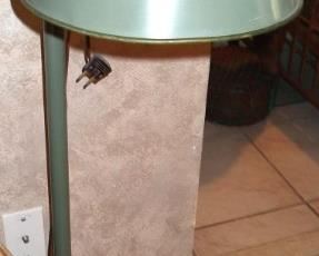 Vintage Green Tole Floor Lamp