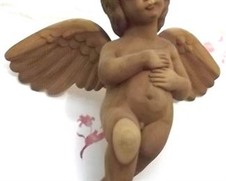 Vintage Hand Carved Wooden Angel