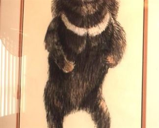 Original Grizzley Bear Painting Signed by Artist Don Fisher