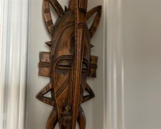 Large scale wooden African mask