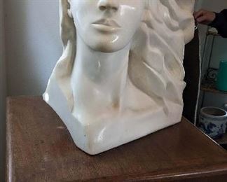 Another view of the marble bust. 
