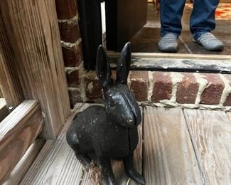 19th CENTURY CAST IRON RABBIT $175