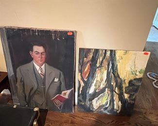 BARN RESCUED OIL PAINTINGS, 1960s