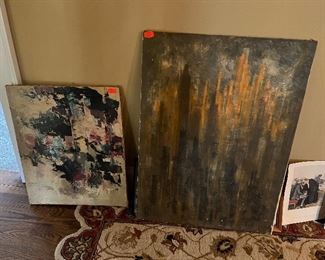 BARN RESCUED OIL PAINTINGS, 1960s