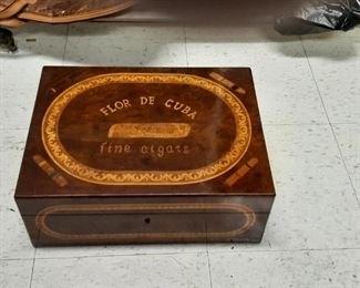 Wood Inlay Cigar Box