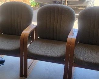 WE HAVE 13 CHAIRS AVAILABLE.  SOLID OAK QUALITY OFFICE CHAIRS FROM A DENTAL OFFICE
