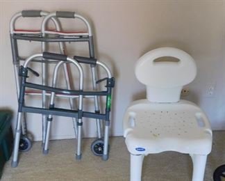 Walkers and Shower Seat