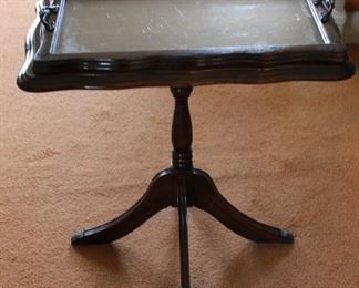 Antique Tray Table with Pedestal