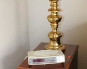 Side Table with pull out shelf Lamp