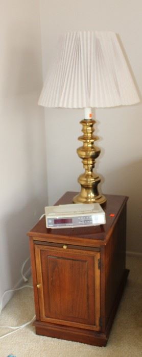 Side Table with pull out shelf Lamp