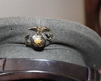 US Marine Badge On Hat