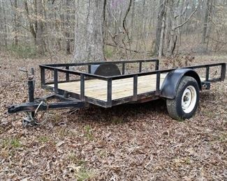 5 ft. x 10 ft. tilt utility trailer with wood floor