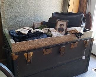 This large Beals and Selkirk steamer trunk is in good condition