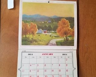 1954 calendar in excellent condition