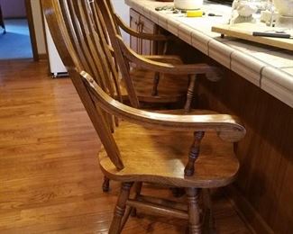 A closer look at one of the bar chairs