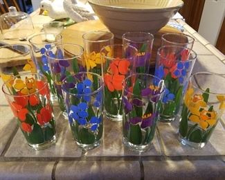 Set of colorful tumblers